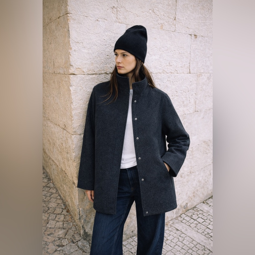 Pendleton Dark Gray Snap-Front Coat